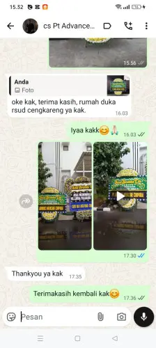 Testimonial Papan Bunga Pernikahan cirompang