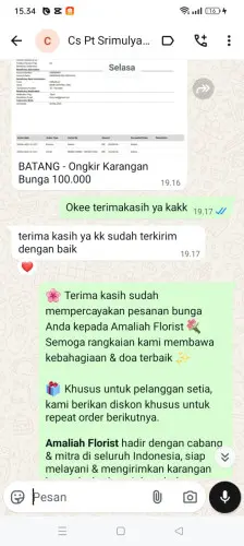 Testimonial Papan Bunga cirompang