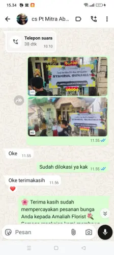 Testimonial Papan Bunga cirompang